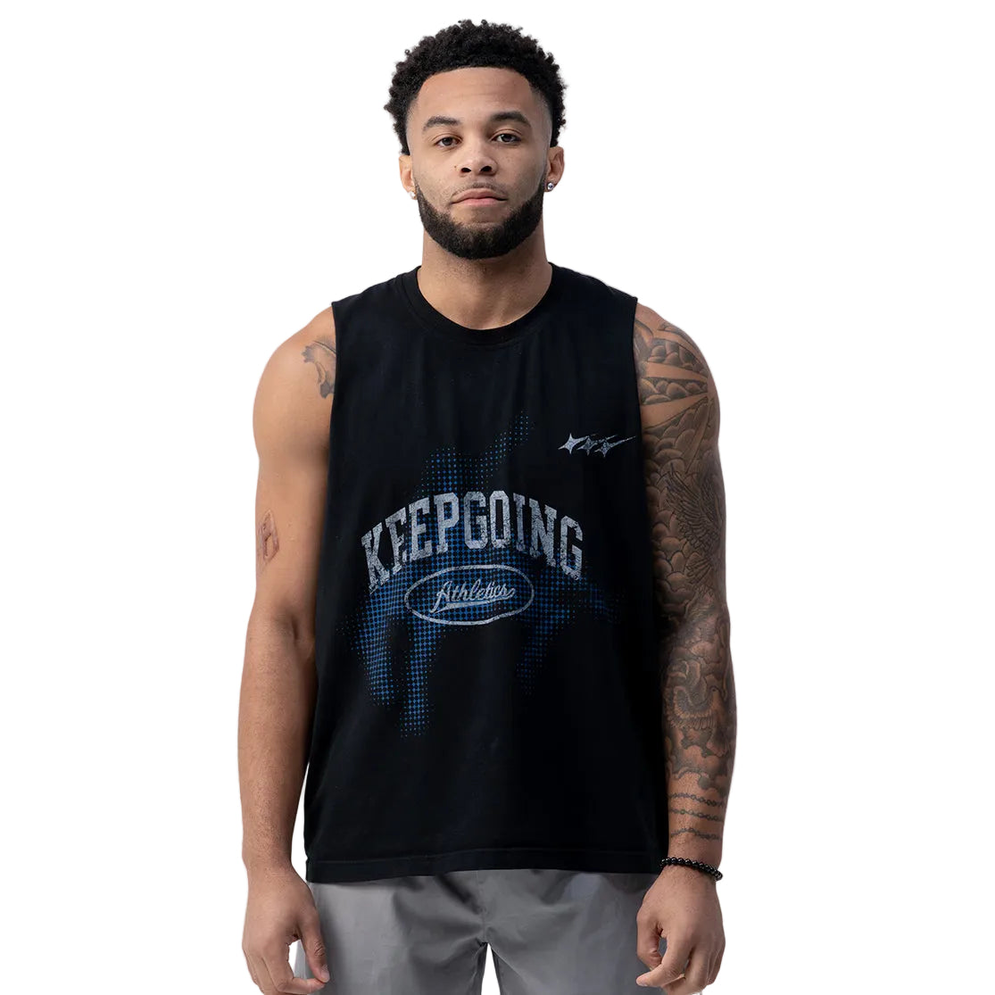 Keepgoing Athletic Tank Top (Black)