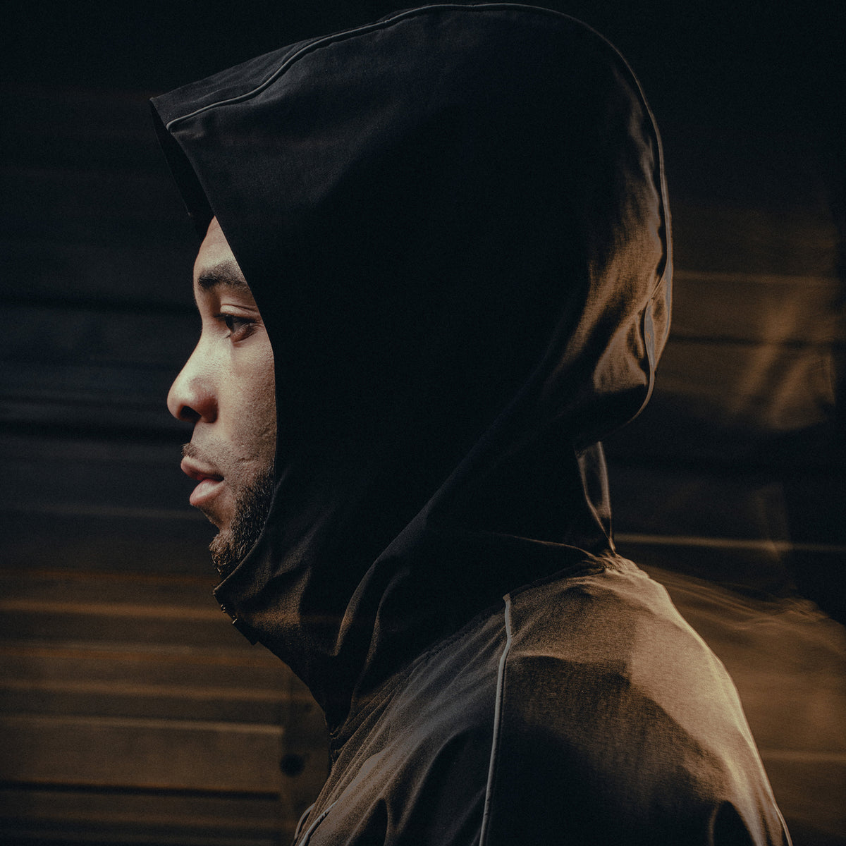 Keepgoing Nylon Track Jacket (Black)