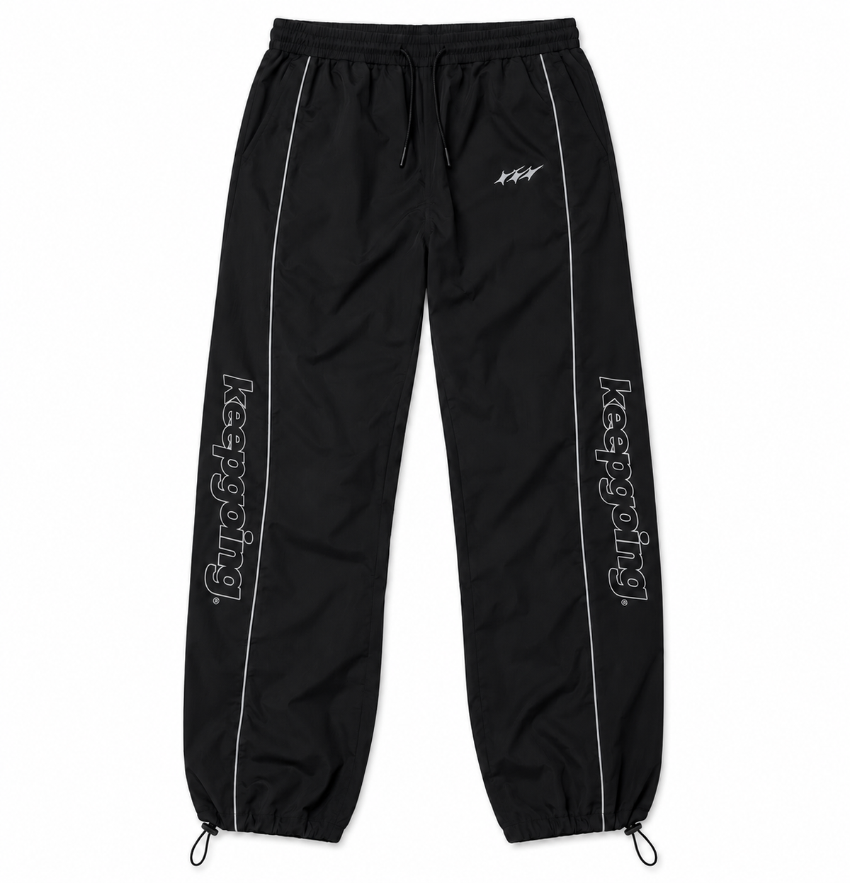 Keepgoing Nylon Track Pants (Black)