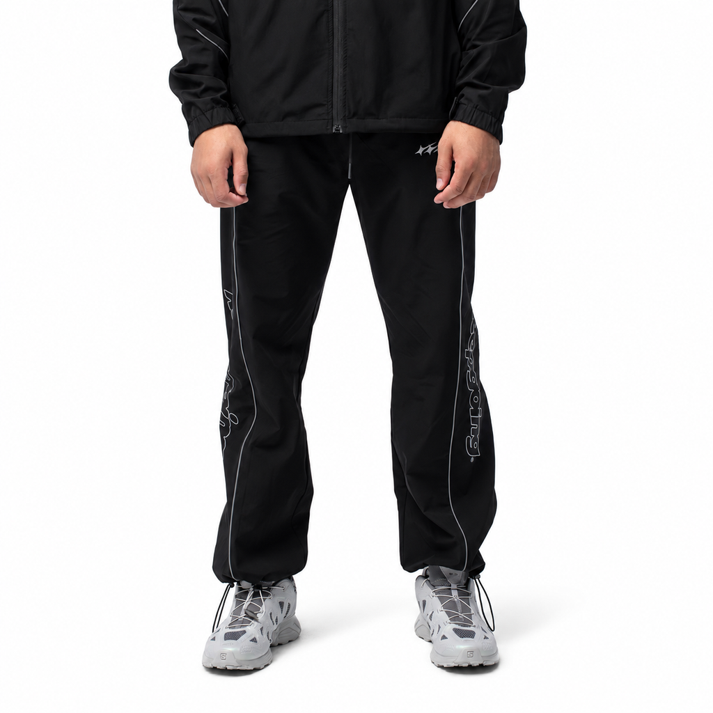Keepgoing Nylon Track Pants (Black)