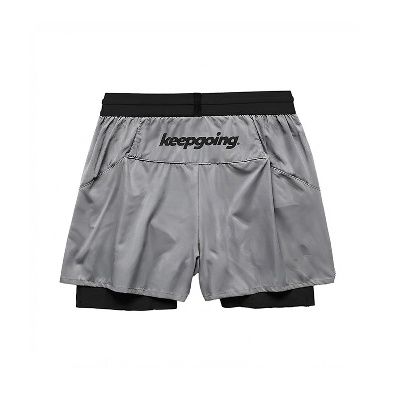 Keepgoing Athletic Shorts - Lined (Grey)