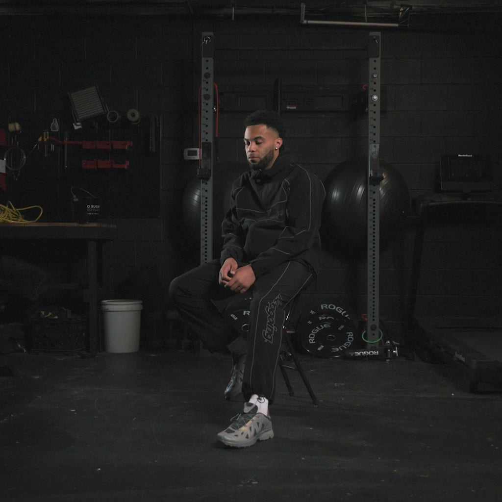 Keepgoing Nylon Track Jacket (Black)