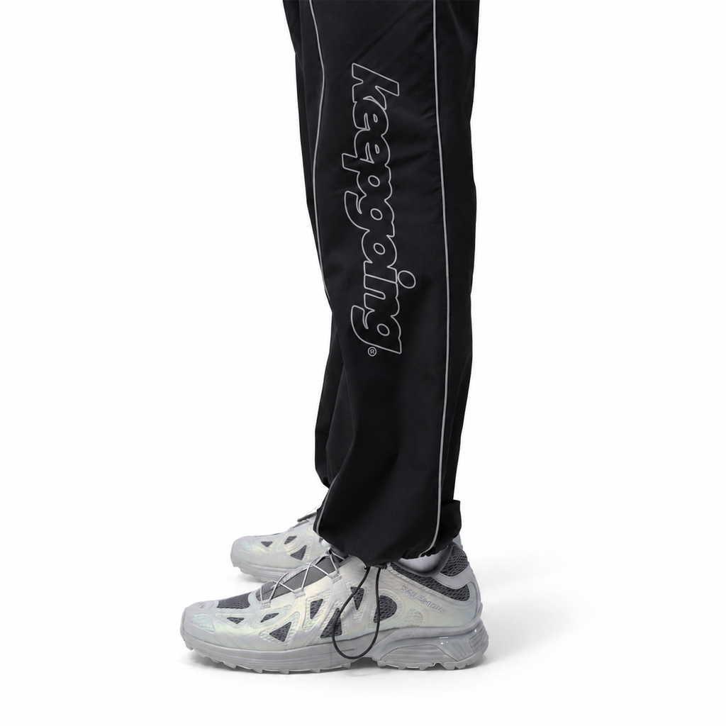 Keepgoing Nylon Track Pants (Black)