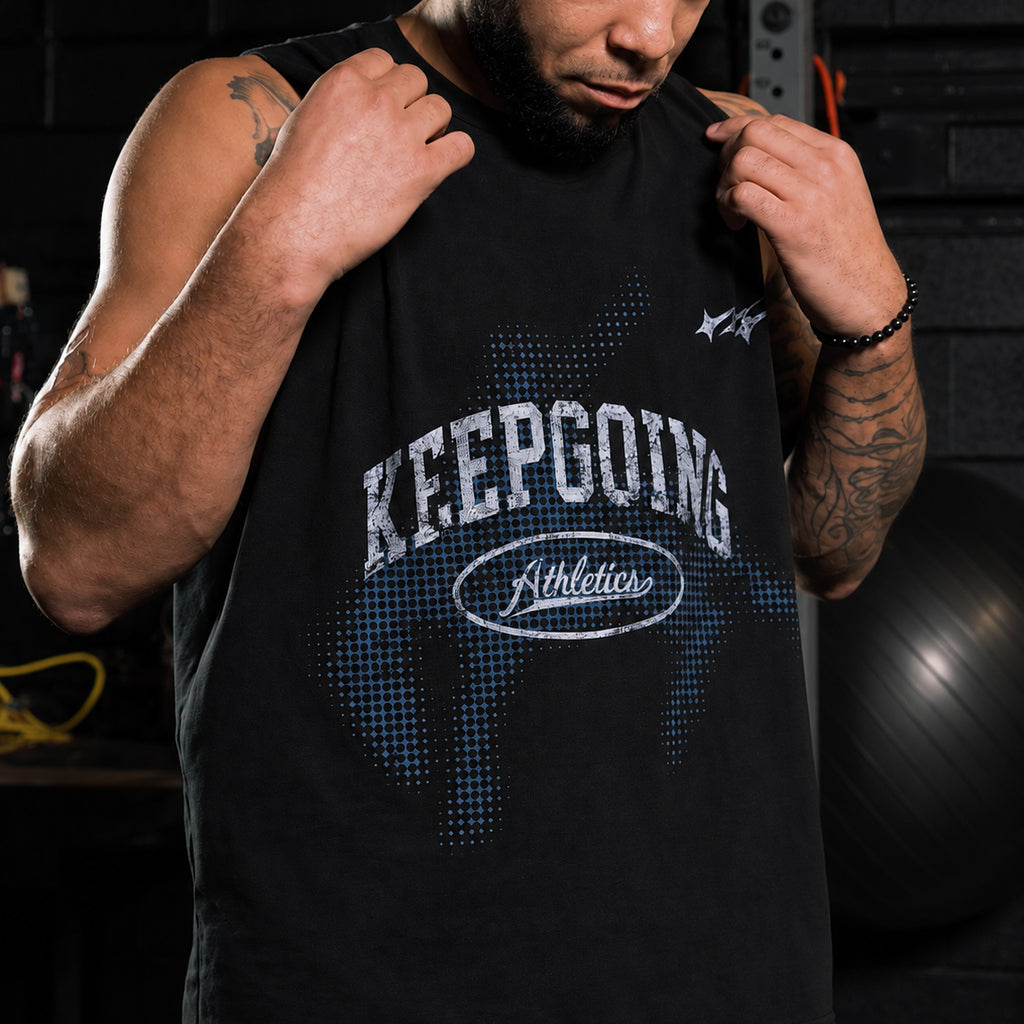 Keepgoing Athletic Tank Top (Black)