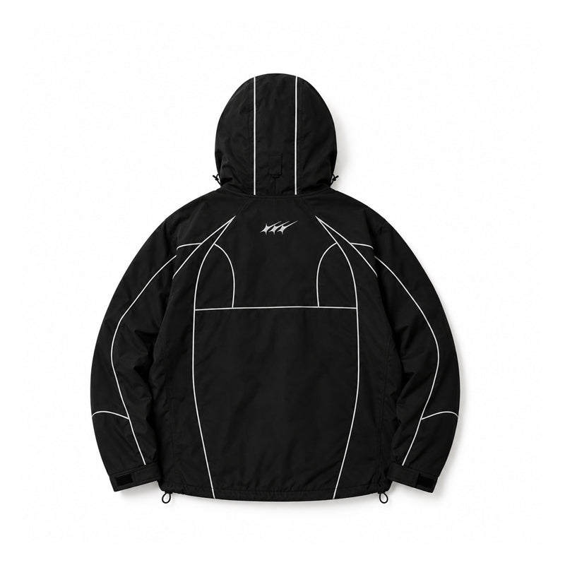 Keepgoing Nylon Track Jacket (Black)