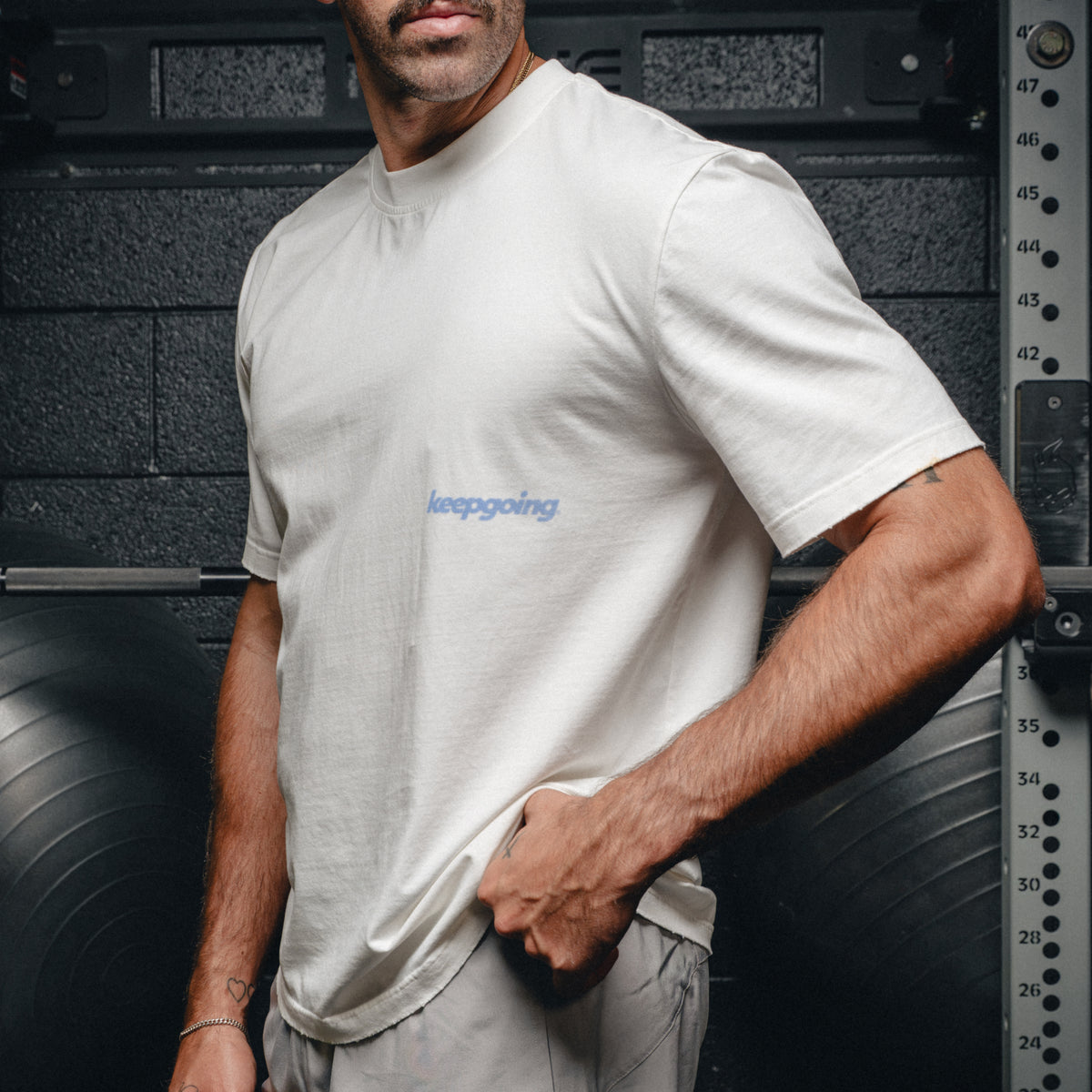 Keepgoing Athletic Tee (White)